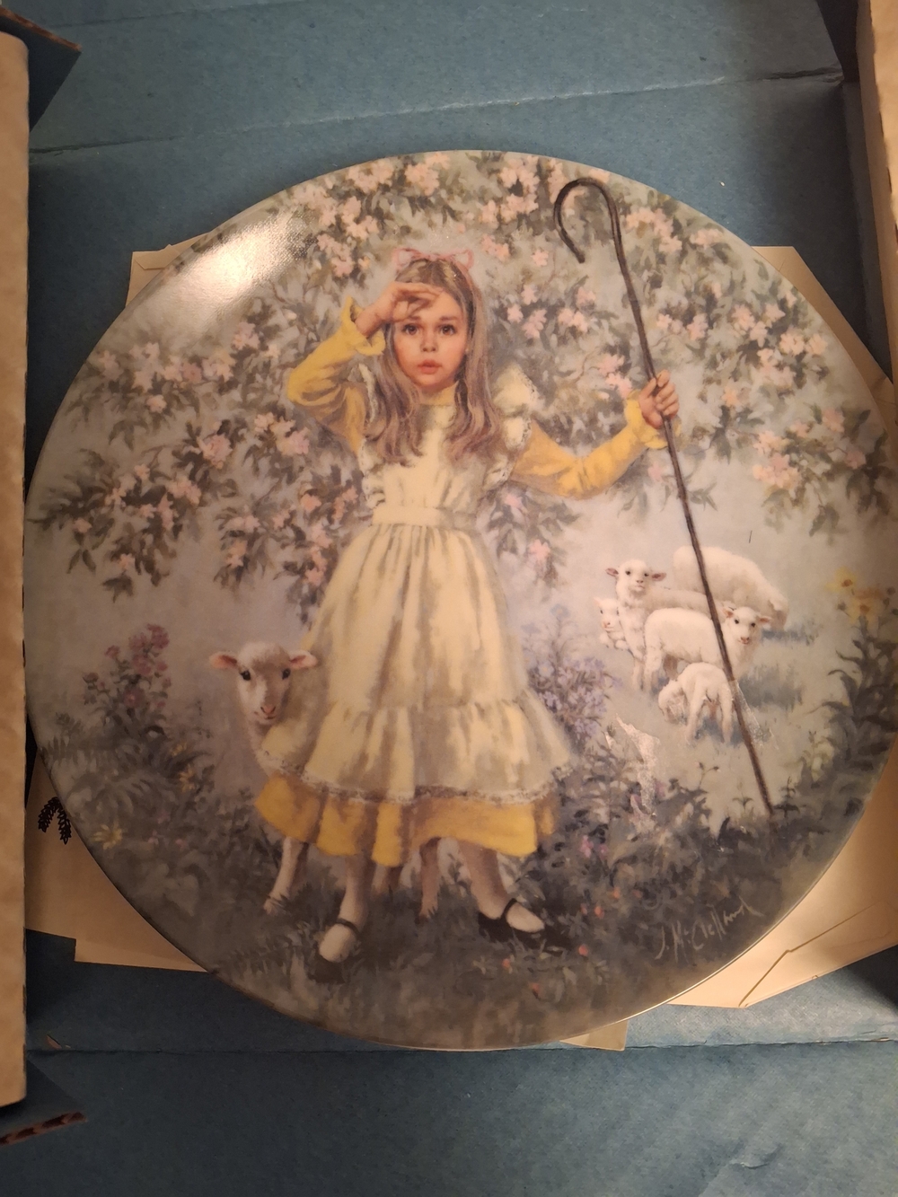 Nwt Vintage Little Bo Peep Collector Plate - John McClelland- Bradford Exchange